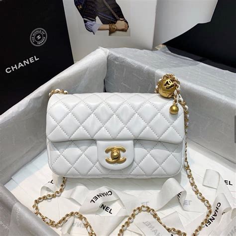 small white chanel bag|chanel small shopping bag 2021.